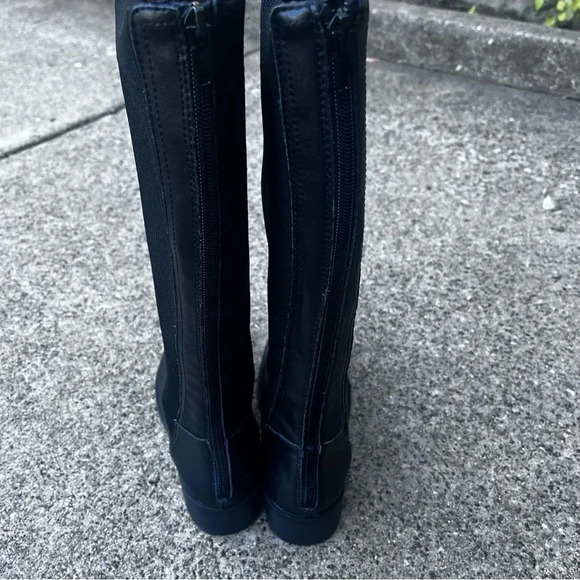 Steve Madden Girl’s J-Elated Black Tall Boot Stretch Calf Leather Black Kids 2 - Picture 6 of 9